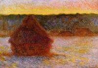 Monet, Claude Oscar - Grainstack at Sunset, Winter